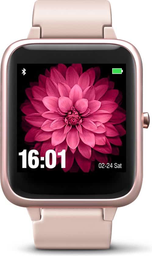 roze smartwatch dames watch geschikt voor apple samsung en huawei avalue