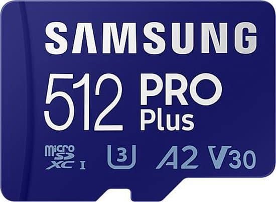 samsung pro plus microsdxc 512gb geheugenkaart