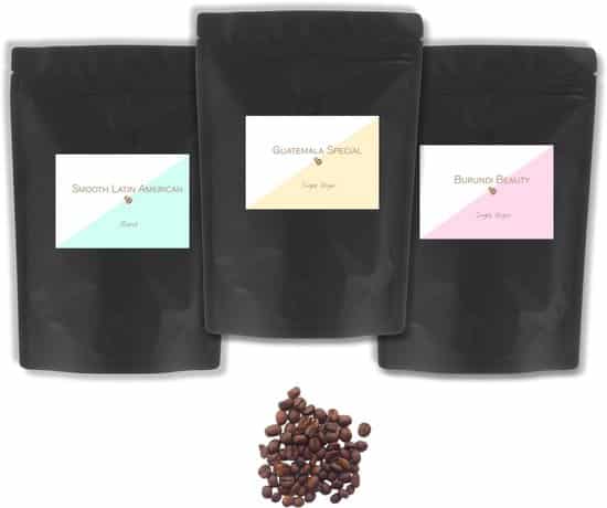 specialty koffie proefpakket 3x 120 gram verse koffiebonen hele bonen