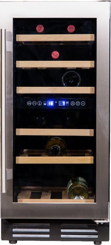 vinata wijnklimaatkast premium met rvs glazen deur 32 flessen