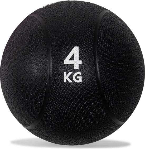 virtufit medicijnbal medicine ball rubber 4kg zwart