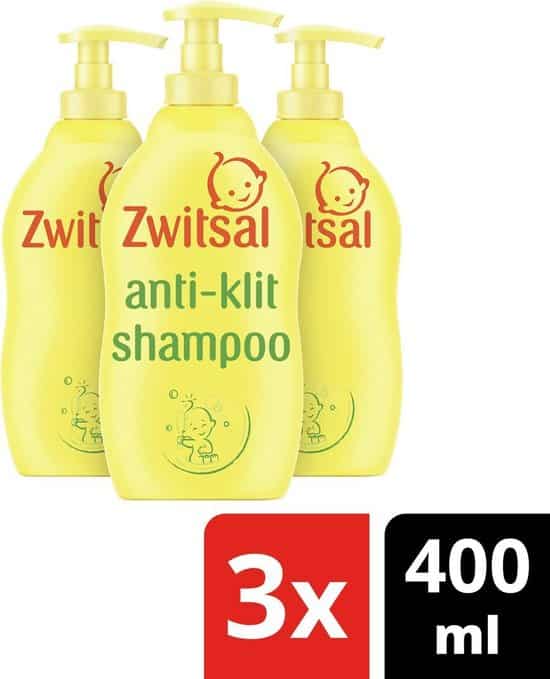zwitsal baby anti klit shampoo 3 x 400 ml voordeelverpakking
