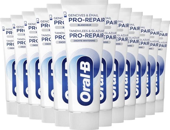 12x oral b tandpasta pro repair tandvlees glazuur zachte whitening 75 ml