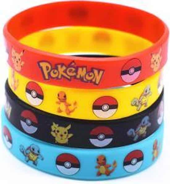 4 pokemon go polsbandjes van gel set van 4 stuks polsbandje rubber