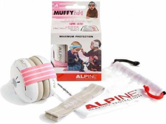 alpine muffy baby pink gehoorbescherming voor baby en peuter snr 23 db roze