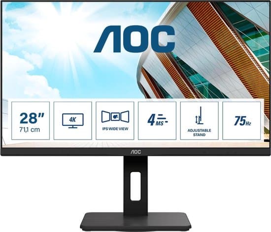 aoc u28p2a 4k ips monitor 28 inch 1