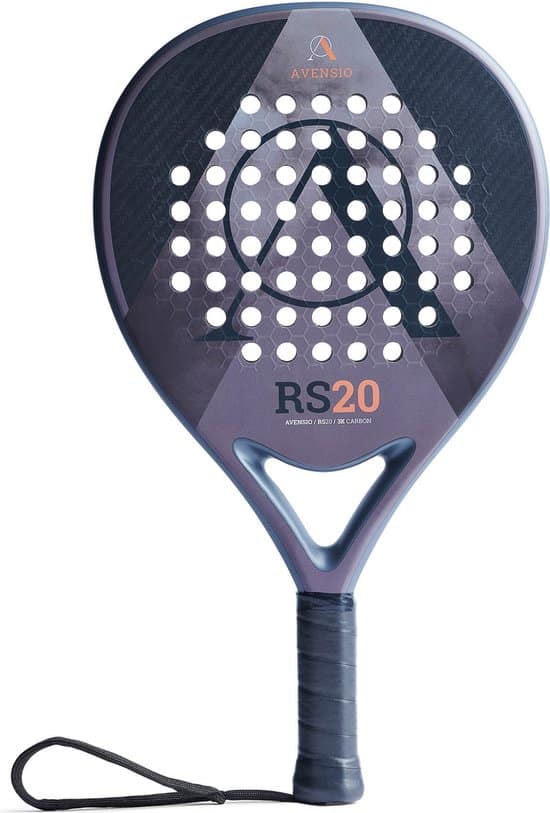 avensio rs20 padel racket 3k carbon teardrop shape eva foamcore