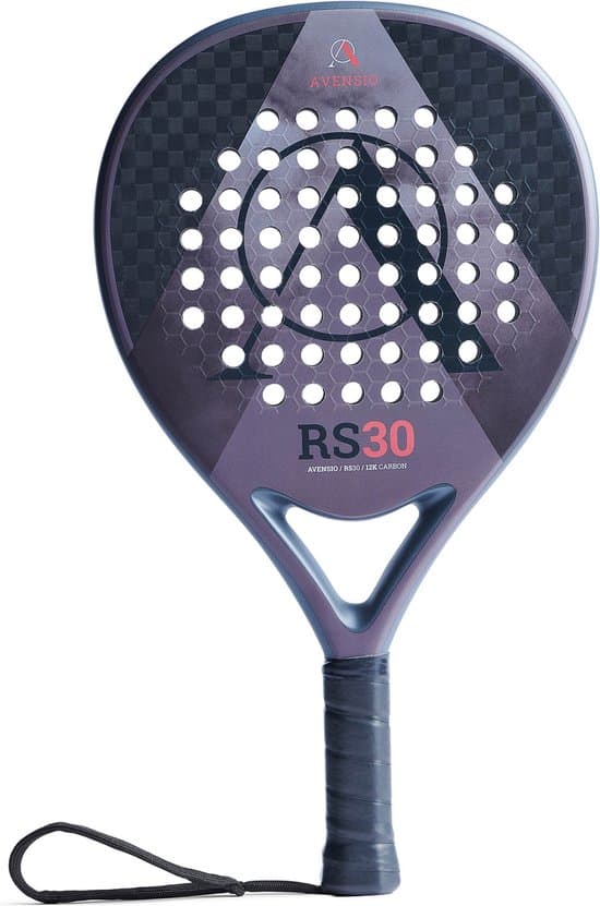avensio rs30 padel racket 12k carbon teardrop shape eva foamcore