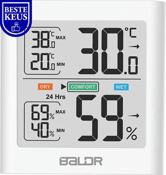 baldr hygrometer thermometer luchtvochtigheidsmeter digitaal