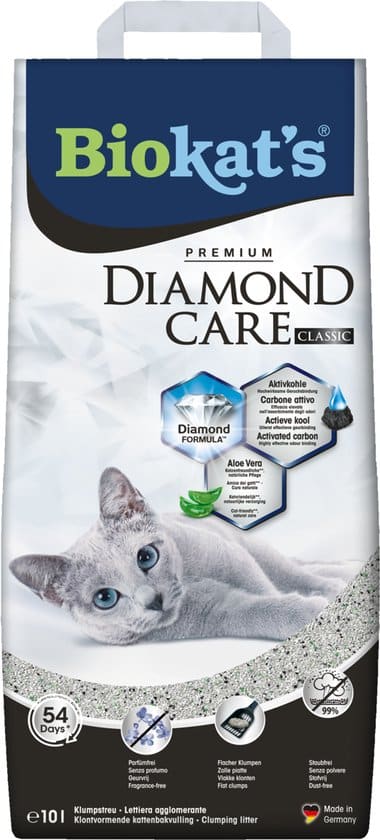 biokats diamond care classic 10 l kattenbakvulling klontvormend