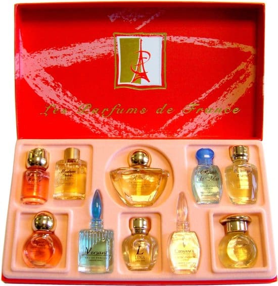 cadeau tip franse parfum miniaturen geschenkset 10 miniaturen origineel uit