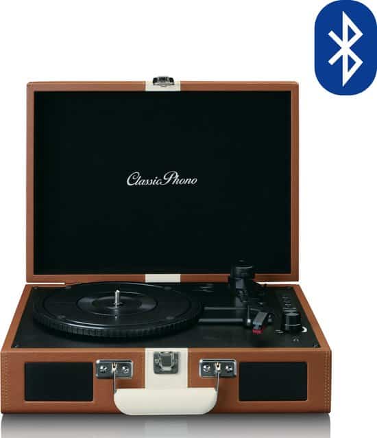 classic phono tt 120bnwh platenspeler met bluetooth ontvangst en ingebouwde