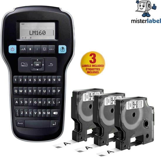 dymo labelmanager 160 qwerty toetsenbord inclusief 3x d1 45013 compatible