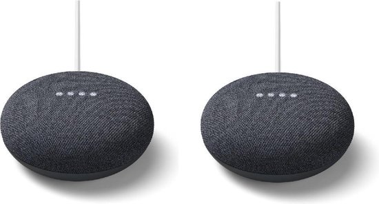 google nest mini smart speaker zwart nederlandstalig 2 pack