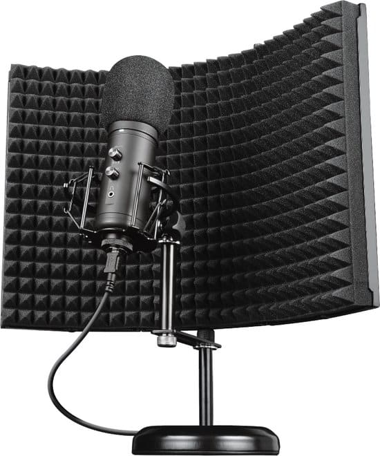 gxt 259 rudox microfoon voor gaming studio met reflectie filter