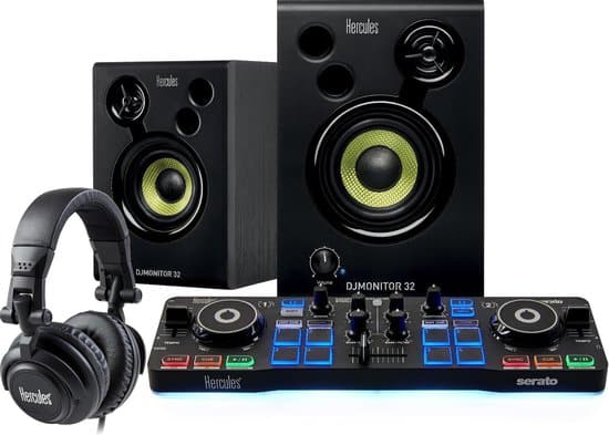 hercules djstarter kit dj controller speakers en dj koptelefoon zwart