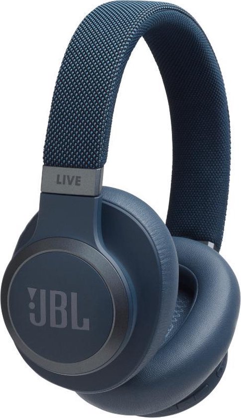 jbl live 650btnc noise cancelling koptelefoon blauw