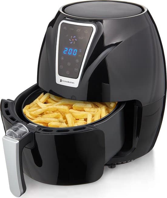 kitchenbrothers airfryer hetelucht friteuse incl frituurmand 1300w