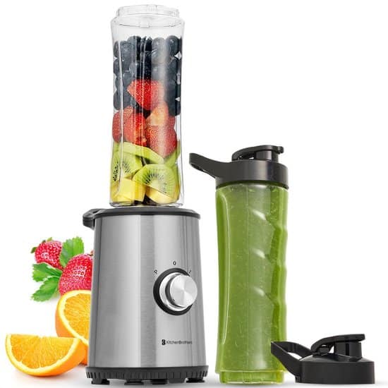 kitchenbrothers mini blender smoothie maker 2 to go bekers 350w rvs