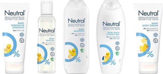 neutral baby pakket 5 delig parfumvrij wasgel shampoo zinkzalf