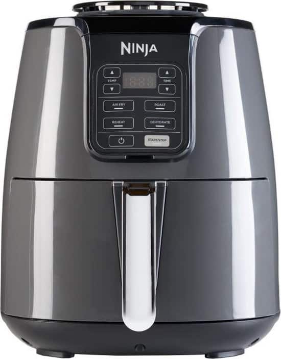 ninja af100eu multifunctionele airfryer 3 8 liter grijs zwart