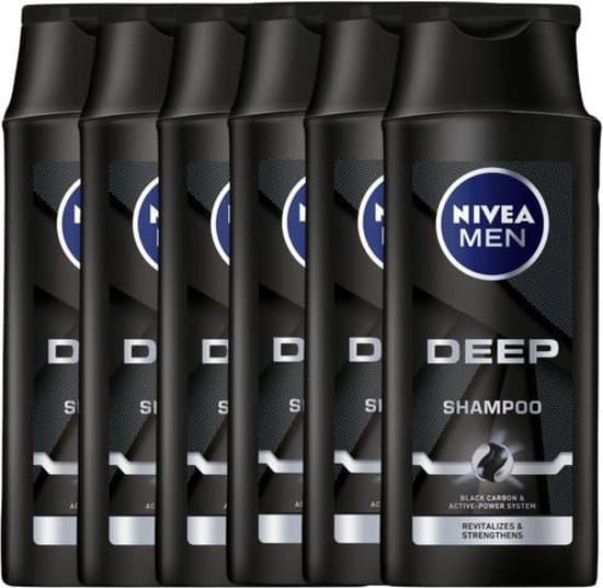 nivea men deep shampoo 6 x 250 ml voordeelverpakking