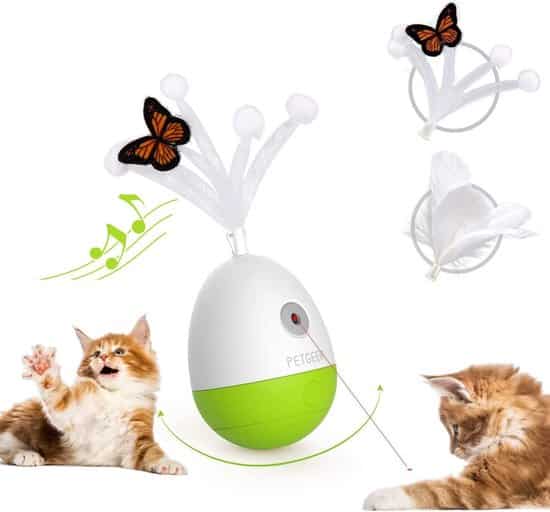 petgeek egg laser automatischbewegend kattenspeelgoed met laser