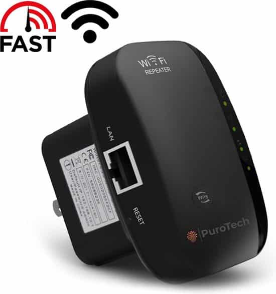 purotech wifi repeater zwart wifi versterker stopcontact 300mbps 24
