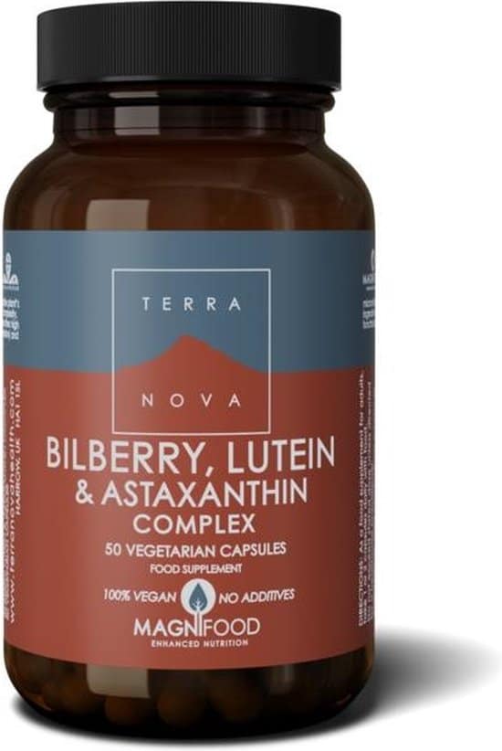 terranova bilberry lutein astaxanthin complex inhoud 50 vcaps