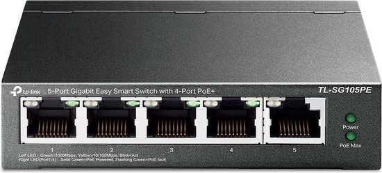 tp link tl sg105pe netwerk switch 5 poorten
