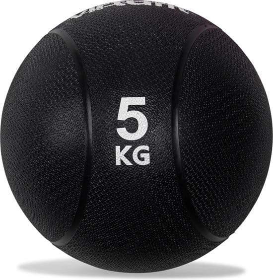 virtufit medicijnbal medicine ball rubber 5kg zwart