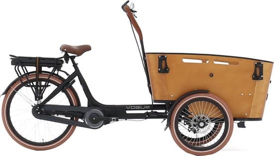 vogue carry 3 fiets elektrisch unisex matzwart bruin 26 20