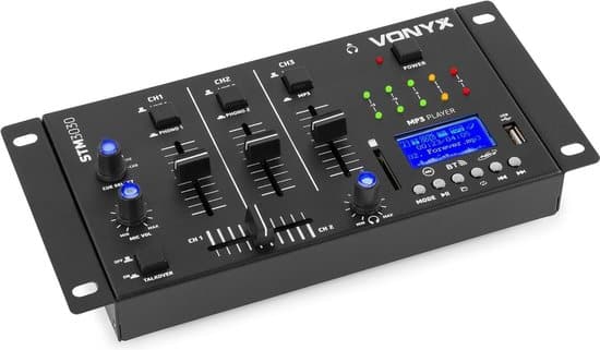 vonyx stm3030 4 kanaals mixer usb mp3 bt rec