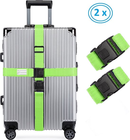 2 x bagage band kofferriem luggage belt bagage gordel afstelbaar