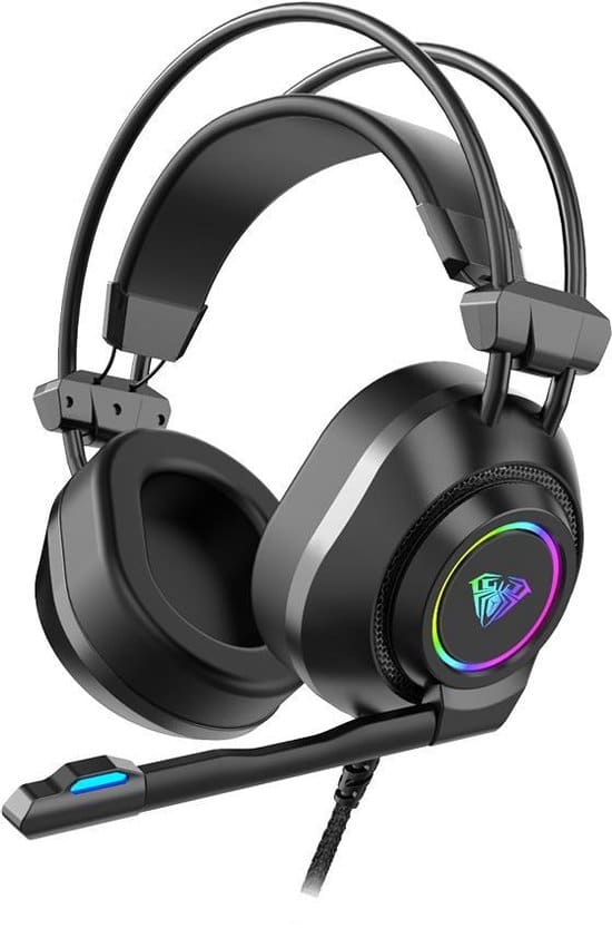 aula s600 rgb gaming headset met stereo microfoon voor ps4 laptops xbox one