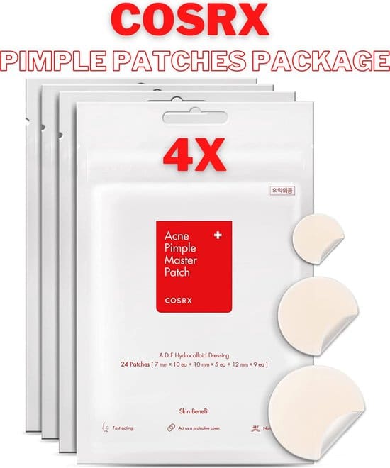 cosrx acne pimple master package set 4 packs of 24 patches