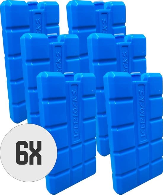 dula koelelementen voor koelbox blauw 6 stuks 200ml 8 x 15 x 2 cm