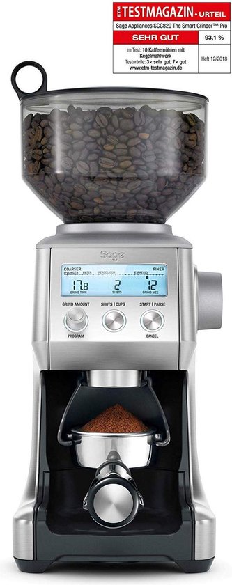 elektrische koffiemolen sage the smart grinder pro bonenmaler