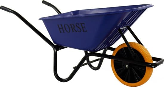 horse kruiwagen blauw 1