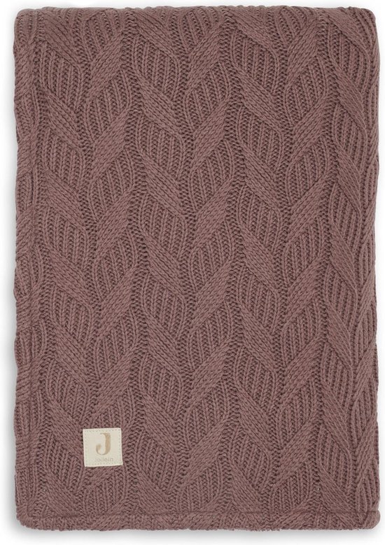 jollein deken ledikant 100x150cm spring knit chestnut coral fleece