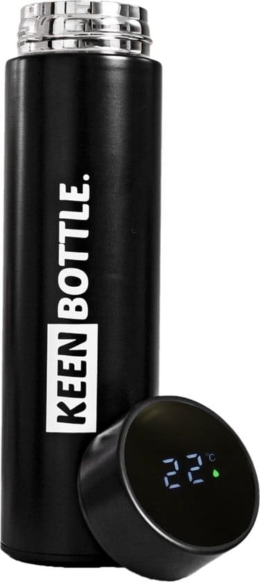 keen bottle slimme thermosfles 500ml inclusief theefilter zwart
