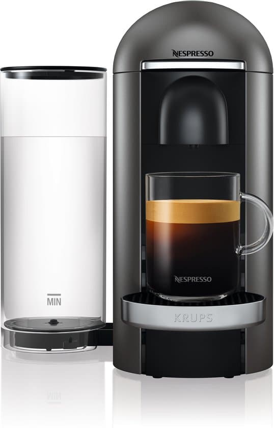 krups nespresso vertuo xn900t deluxe koffiecupmachine titan