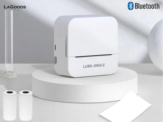 lagoods pocket printer 2022 fotoprinter mini printer inclusief 2x rol