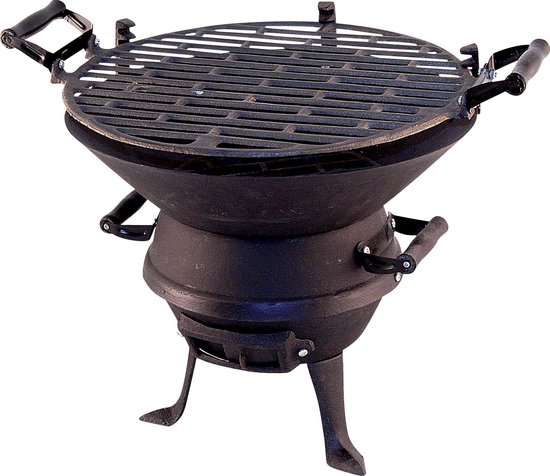 potkachel houtskoolbarbecue 35 cm gietijzer