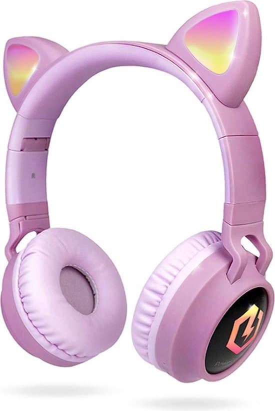 powerlocus buddy draadloze on ear koptelefoon voor kinderen roze