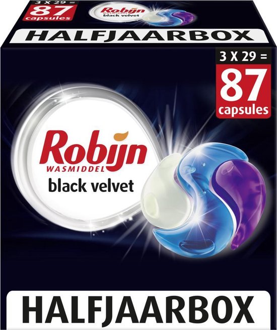 robijn black velvet wascapsules 3 x 29 wasbeurten