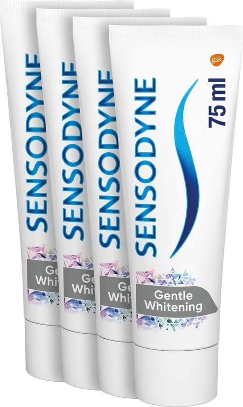 sensodyne gentle whitening tandpasta voor gevoelige tanden 4 x 75 ml