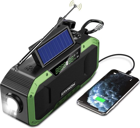 solar noodradio opwindbaar dynamo op batterijen voor rampen