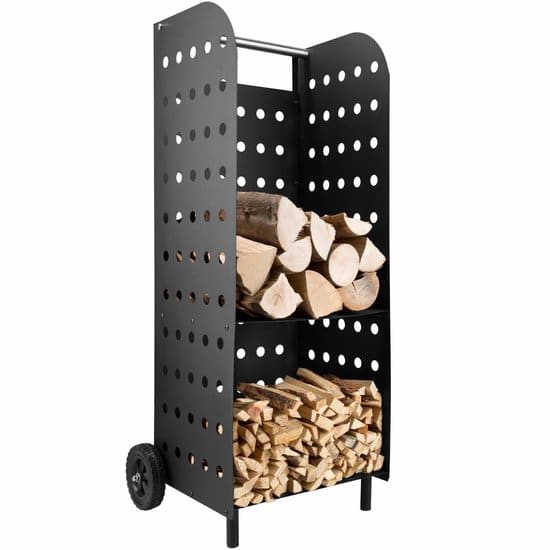 tectake brandhoutwagen voor openhaard houtwagen houtkar