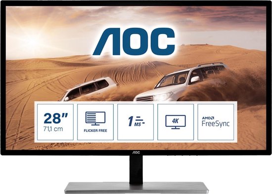 aoc u2879vf 4k tn 60hz gaming monitor 28 inch 1